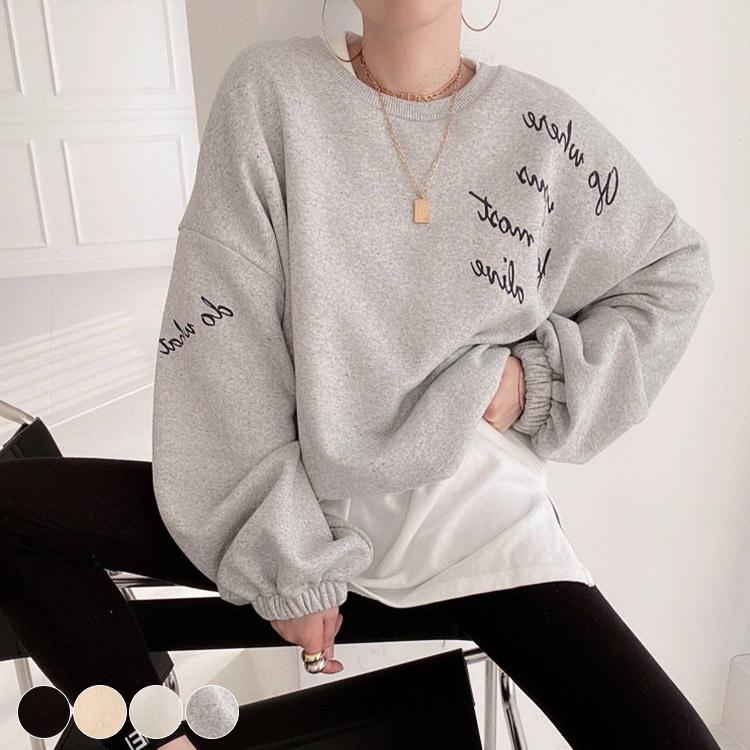トレーナー スウェット レディース ゆったり オーバーサイズ 大きめ かっこいい アルファベット 英字 スリット おしゃれ 韓国 Jo Tt 3709 海外ファッション Joyfeel 通販 Yahoo ショッピング