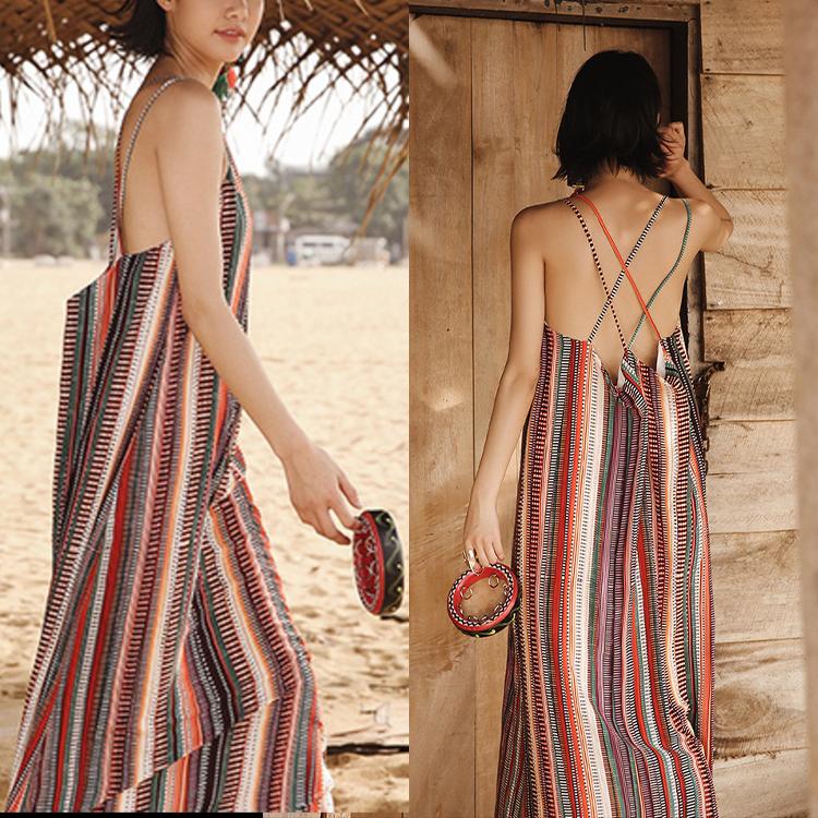 ワンピース レディース ロングワンピース マキシワンピース マキシ丈 キャミソール ビーチ バカンス エスニック 韓国ファッション メール便送料無料 Jo Wn 3597 海外ファッション Joyfeel 通販 Yahoo ショッピング