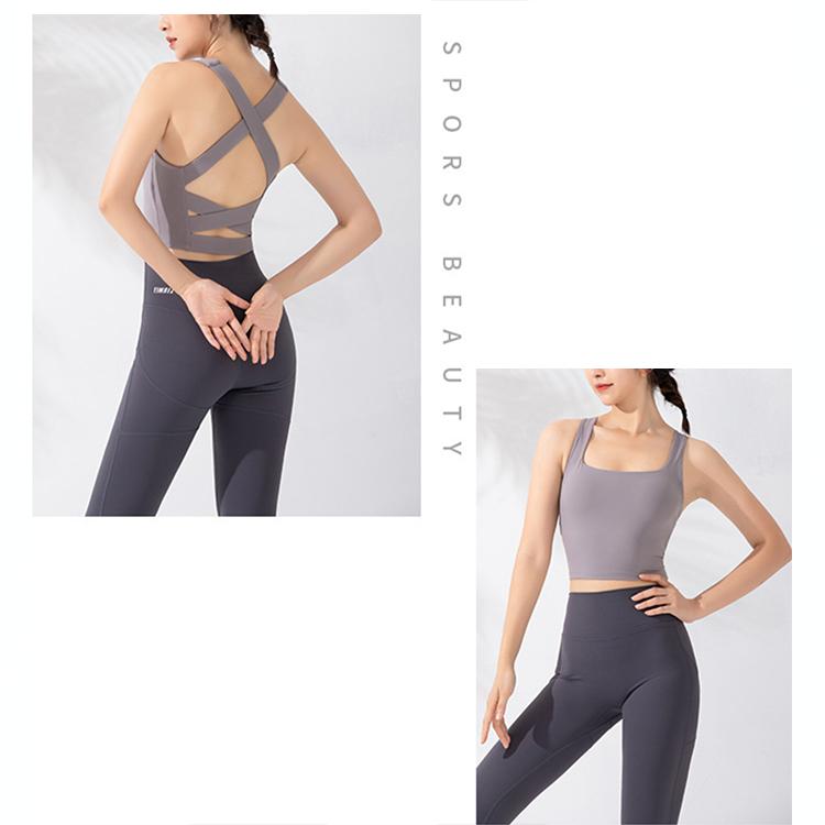 ヨガウェア トップス カップ付き タンクトップ ブラトップ キャミ