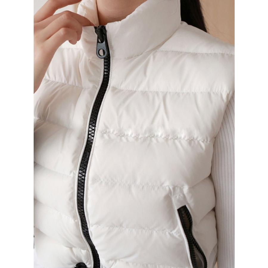 ゴルフウェア レディース 韓国 ダウンベスト フレア かわいい