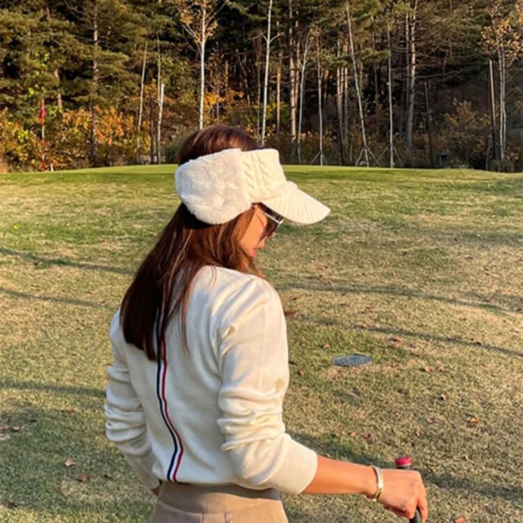 ゴルフウェア レディース 韓国 サンバイザー ゴルフ ニット ゴルフウェア レディース 韓国 サンバイザー ゴルフ ニット