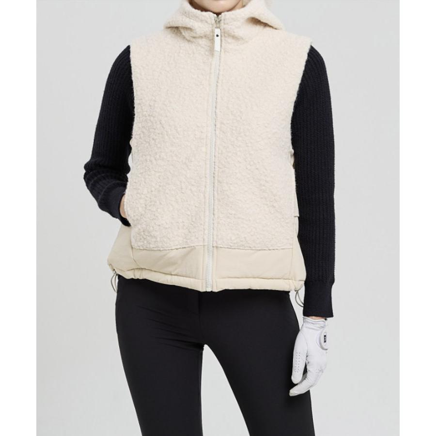 ゴルフウェア ベスト レディース 韓国 アウター ボア 裏起毛 かわいい