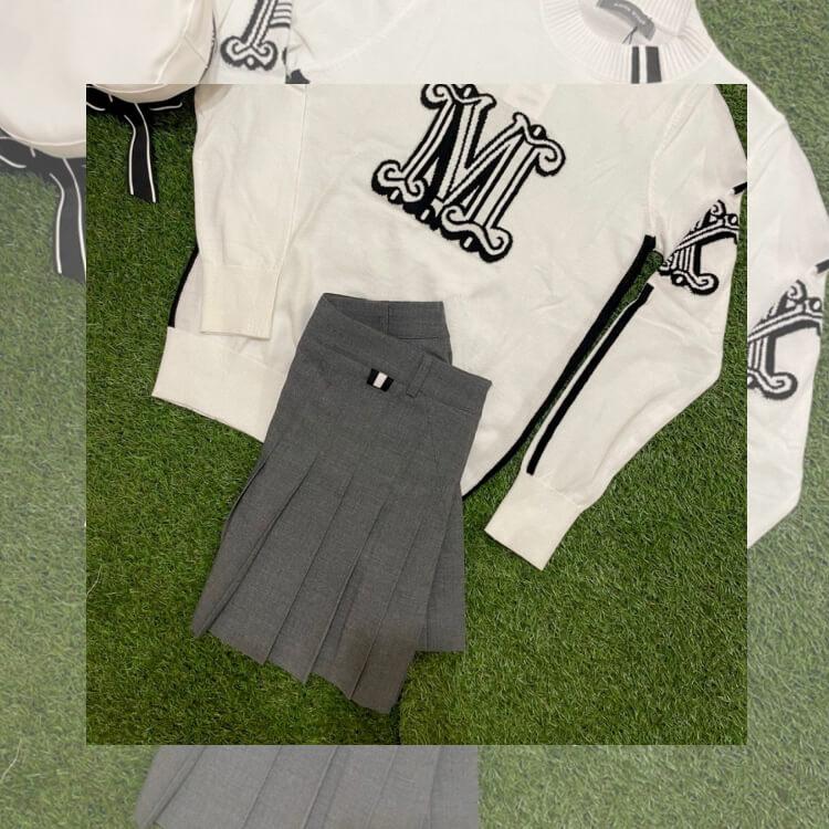 ゴルフウェア レディース スカート ゴルフウエア 韓国 プリーツ