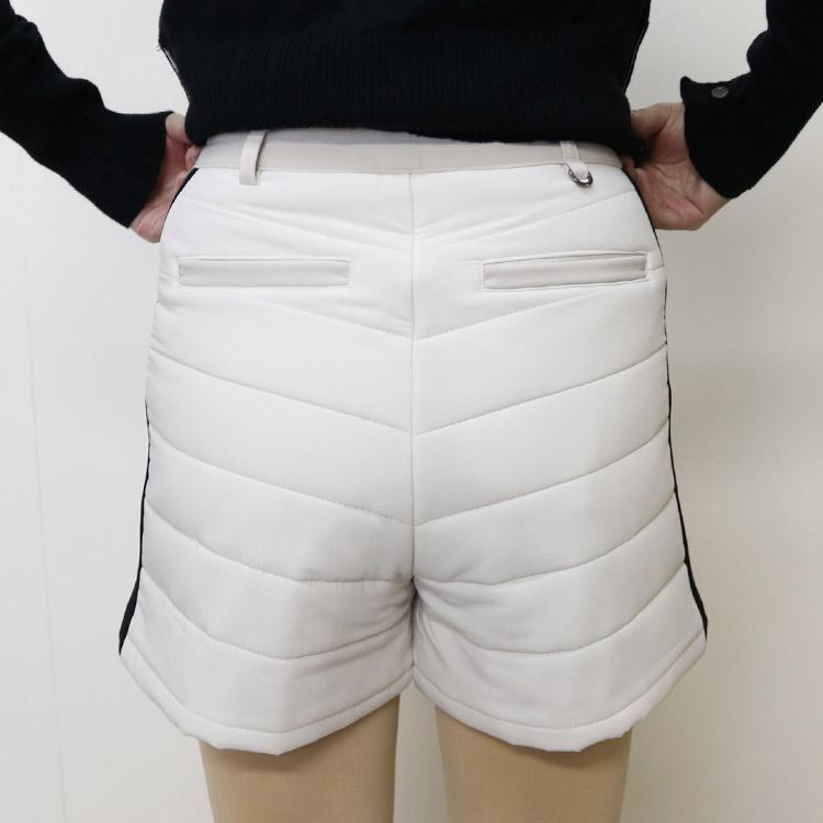 ゴルフウェア レディース 韓国 ショートパンツ 中綿 パディング バイ
