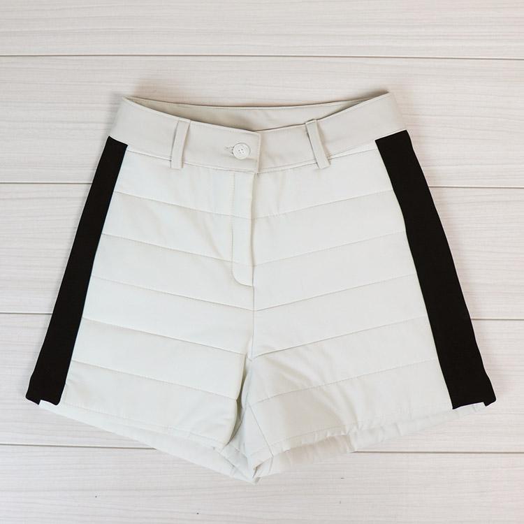 ゴルフウェア レディース 韓国 ショートパンツ 中綿 パディング バイ