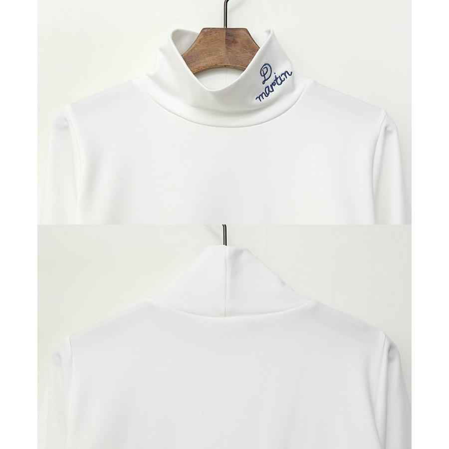 ゴルフウェア ハイネック レディース 韓国 Tシャツ 長袖 インナー