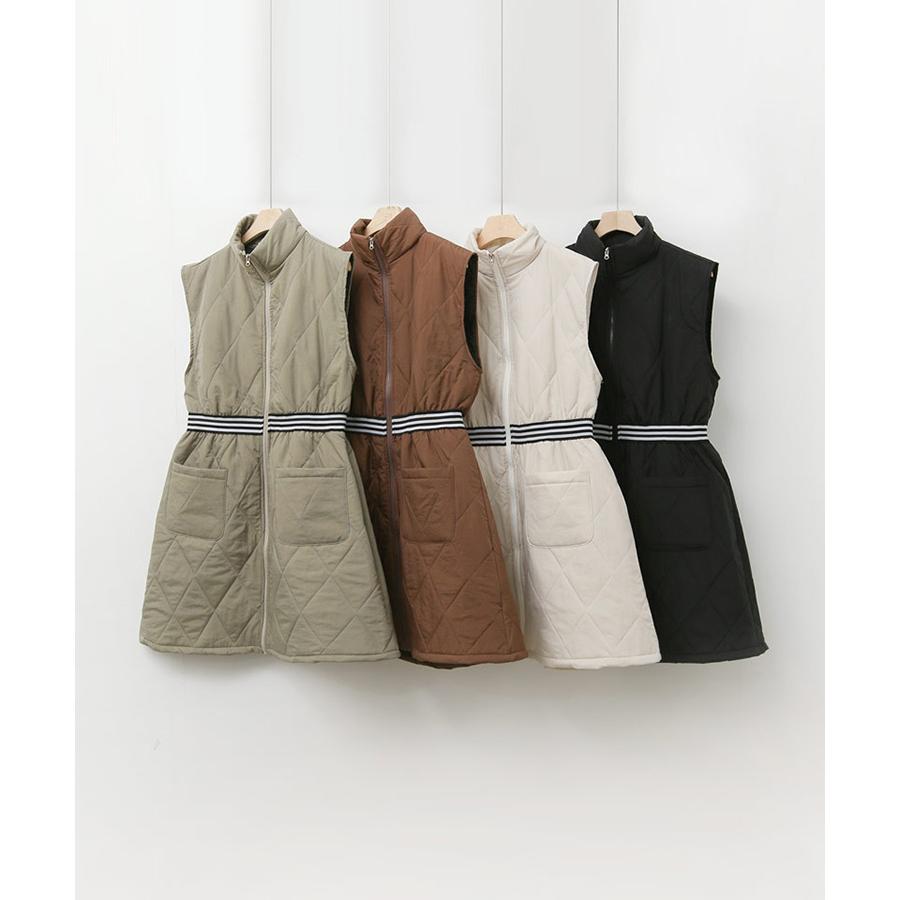ゴルフウェア ワンピース レディース 韓国 キルティング 中綿 ベスト