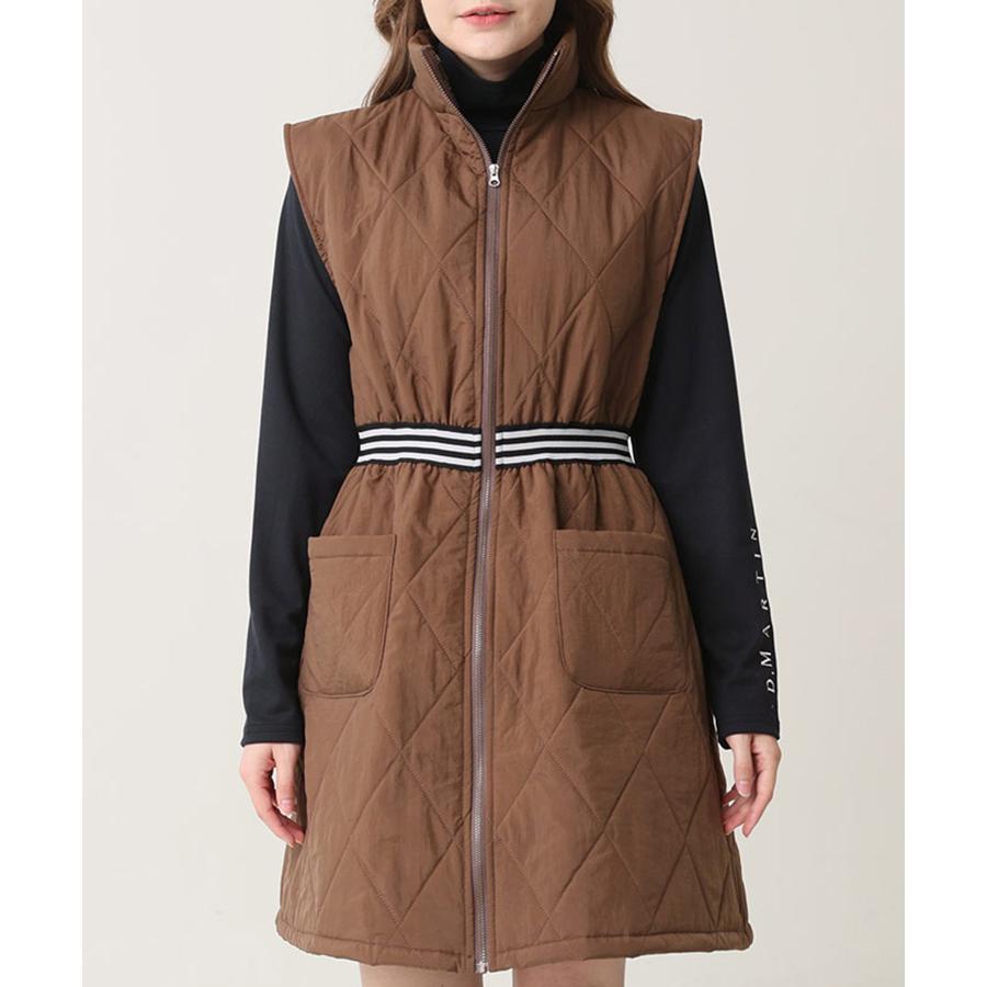 ゴルフウェア ワンピース レディース 韓国 キルティング 中綿 ベスト