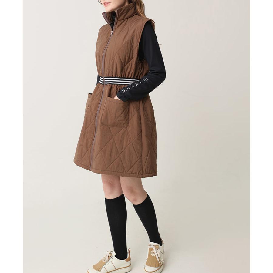 ゴルフウェア ワンピース レディース 韓国 キルティング 中綿 ベスト