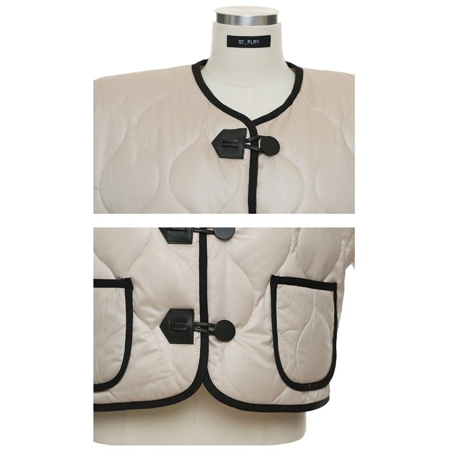 ゴルフウェア ダウンジャケット レディース ゴルフ 韓国 半袖 ショート丈 暖かい ダウン アウター 秋 冬 スポーツ 配色 バイカラー 黒 白 |  | 12