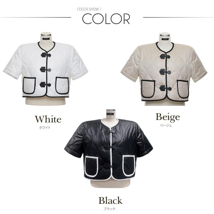 ゴルフウェア ダウンジャケット レディース ゴルフ 韓国 半袖 ショート丈 暖かい ダウン アウター 秋 冬 スポーツ 配色 バイカラー 黒 白 |  | 13