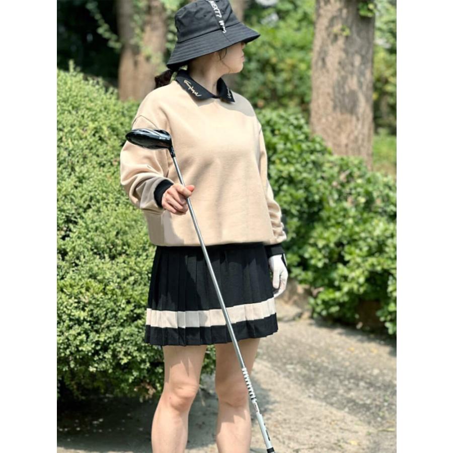 ゴルフウェア レディース 韓国 スウェット 長袖 トレーナー ゴルフウェア レディース 韓国 スウェット 長袖 トレーナー