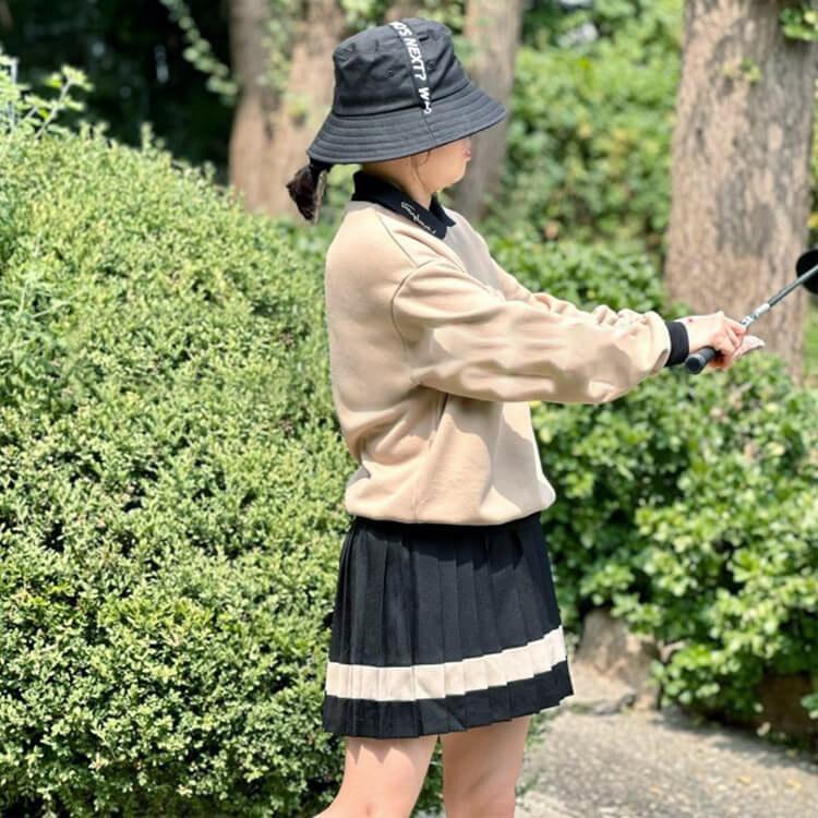 ゴルフウェア レディース 韓国 スウェット 長袖 トレーナー トップス