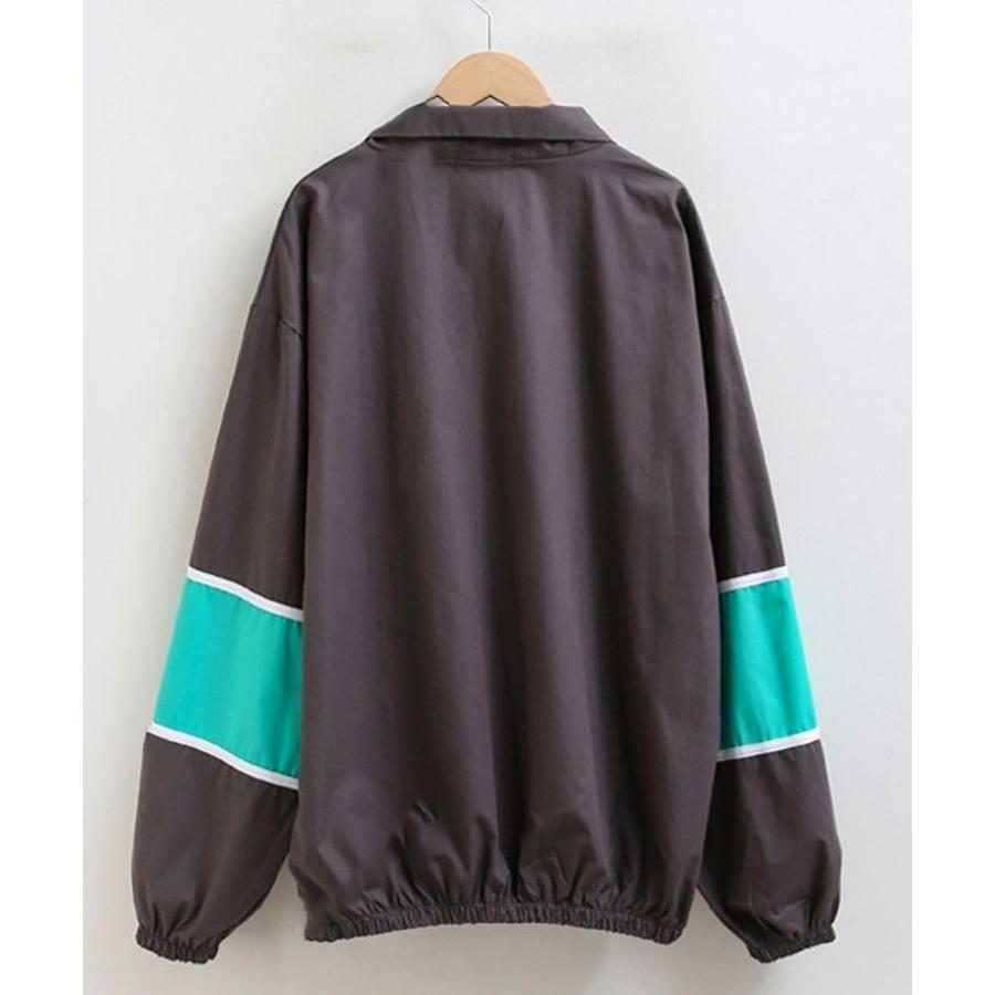 ゴルフウェア レディース 韓国 ハーフジップ ロゴ 秋 春 ジップ