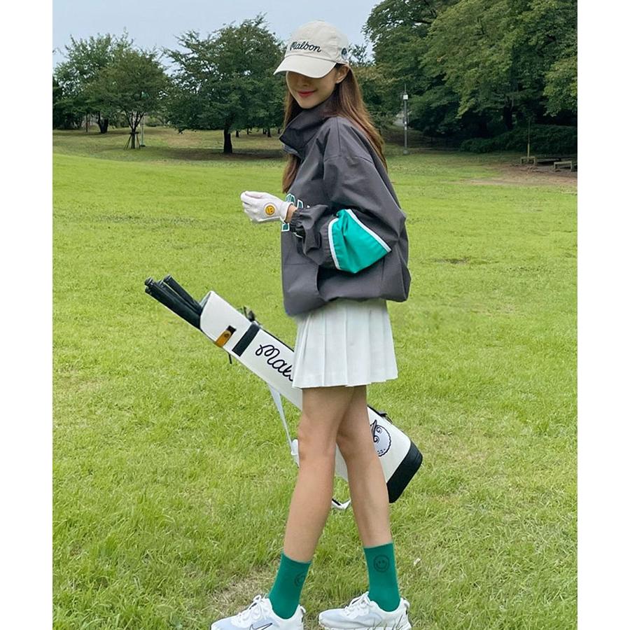 ゴルフウェア レディース 韓国 ハーフジップ ロゴ 秋 春 ジップ