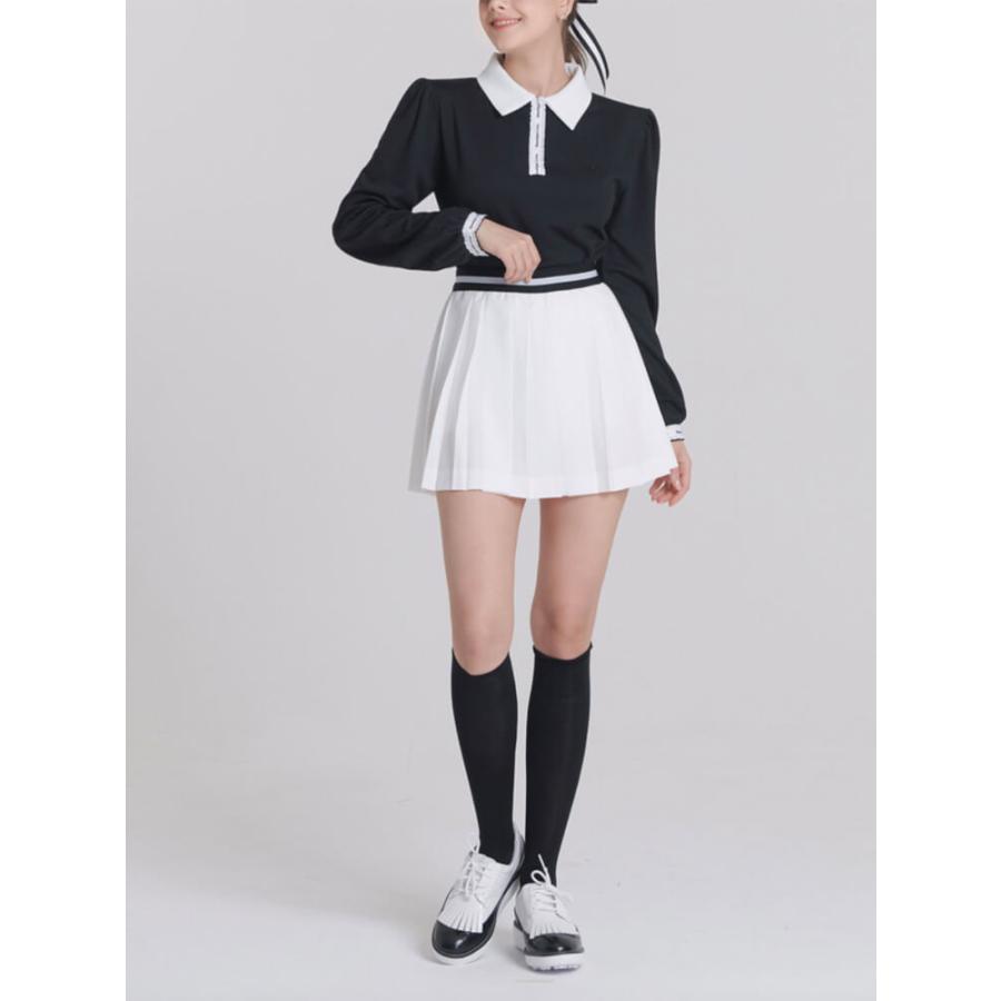 ゴルフウェア レディース 韓国 トップス 長袖 Tシャツ ポロシャツ 秋