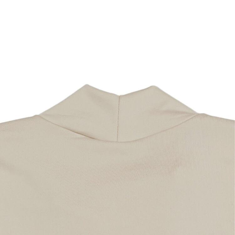 ゴルフウェア レディース 韓国 ハイネック モックネック Ｔシャツ 長袖 配色 バイカラー おしゃれ フェミニン エレガント 秋 春 冬 トップス_9
