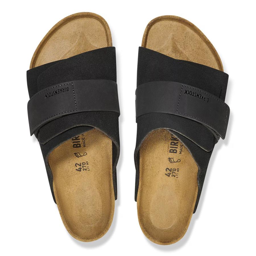 ビルケンシュトック キョート ヌバック/スエードレザー ブラック スリム幅 レディース BIRKENSTOCK KYOTO BLACK NARROW幅 1022566の画像