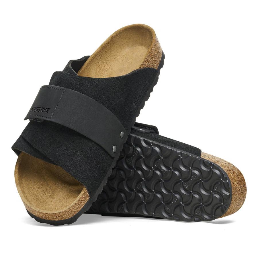 ビルケンシュトック キョート ヌバック/スエードレザー ブラック スリム幅 レディース BIRKENSTOCK KYOTO BLACK NARROW幅 1022566の画像