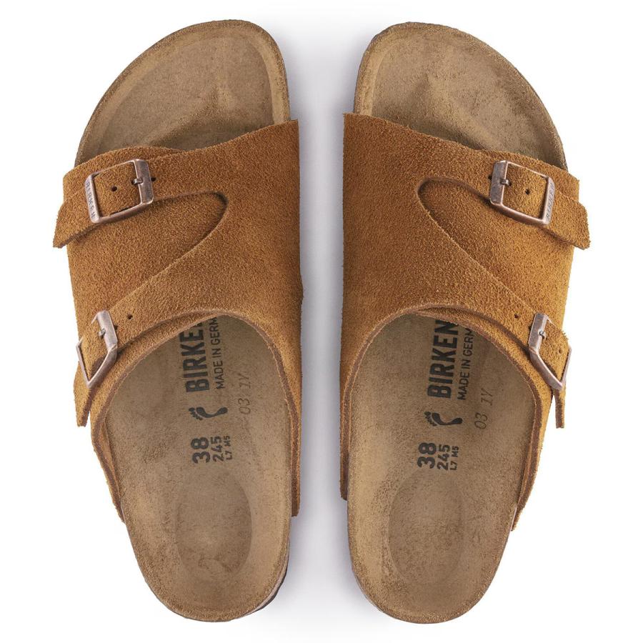 ビルケンシュトック チューリッヒ スエード レザー ミンク スリム幅 レディース BIRKENSTOCK ZURICH MINK NARROW幅 1023891の画像
