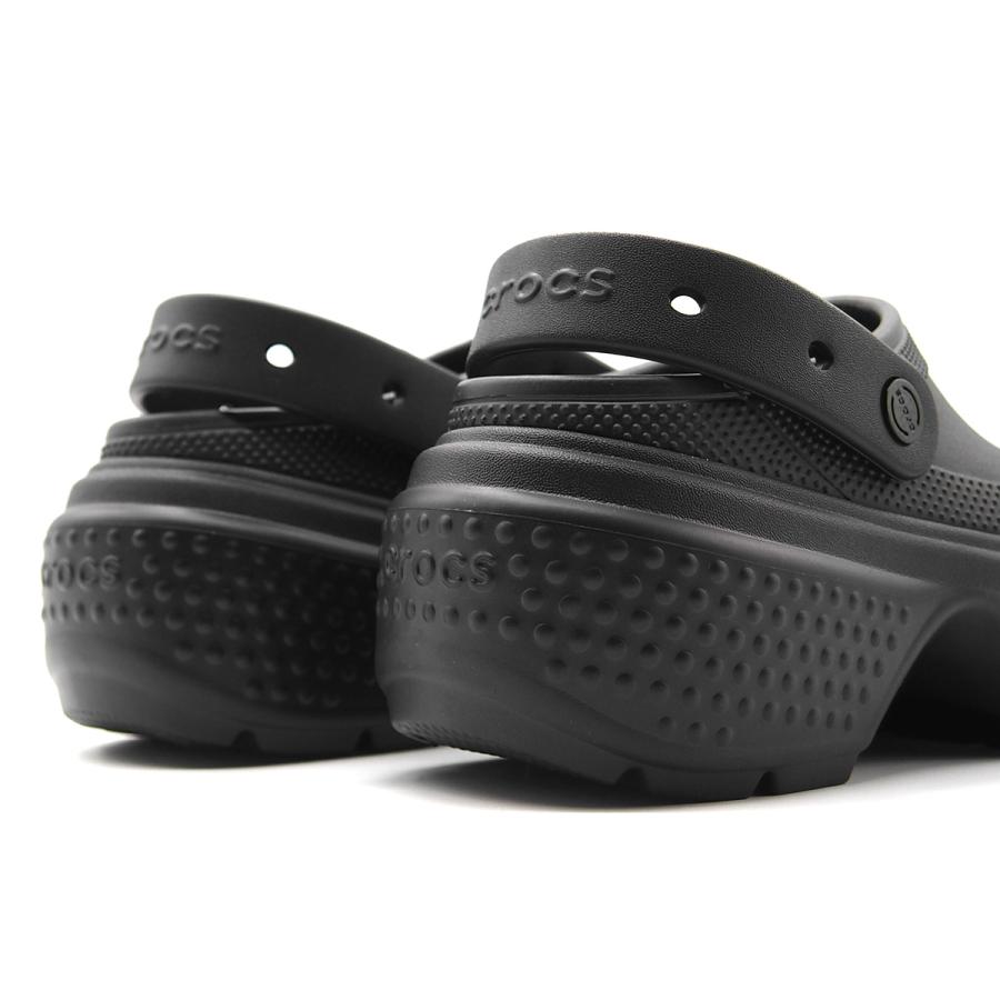 crocs（クロックス） ストンプ クロッグ ブラック レディース メンズ 厚底サンダル CROCS STOMP CLOG BLACK ...