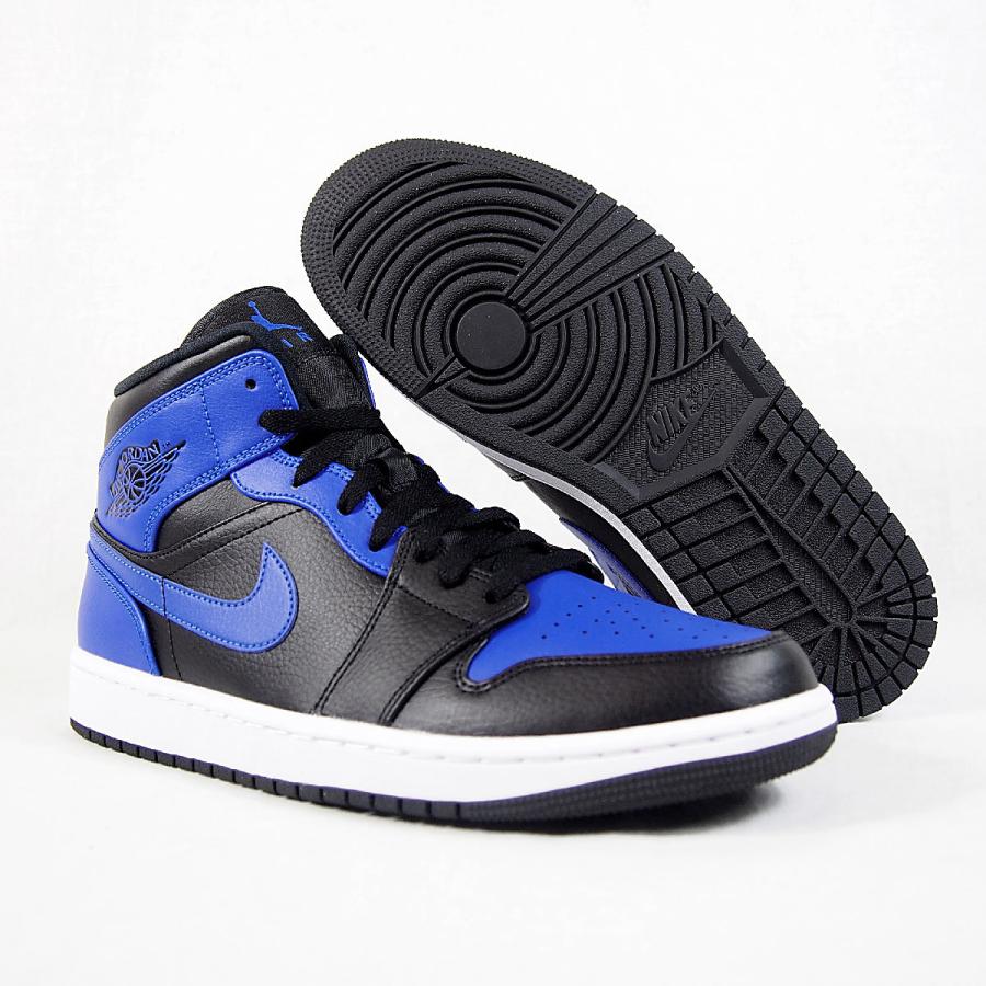 ナイキ エアジョーダン 1 ミッド ブラック/ハイパーロイヤル-ホワイト メンズ スニーカー NIKE AIR JORDAN 1 MID BLACK/HYPER ROYAL-WHITE｜joyfoot｜08