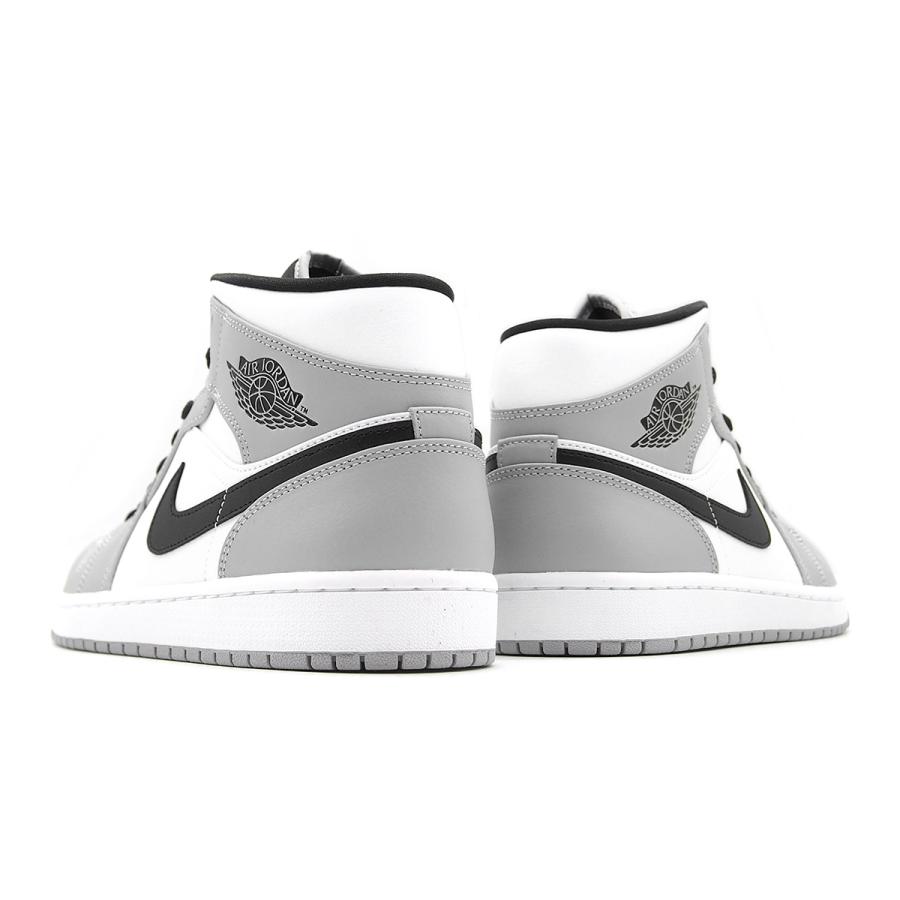 ナイキ エアジョーダン 1 ミッド ライトスモーク グレー/ブラック ホワイト メンズ スニーカー 2024年復刻版 NIKE AIR JORDAN 1 MID 554724-092｜joyfoot｜04