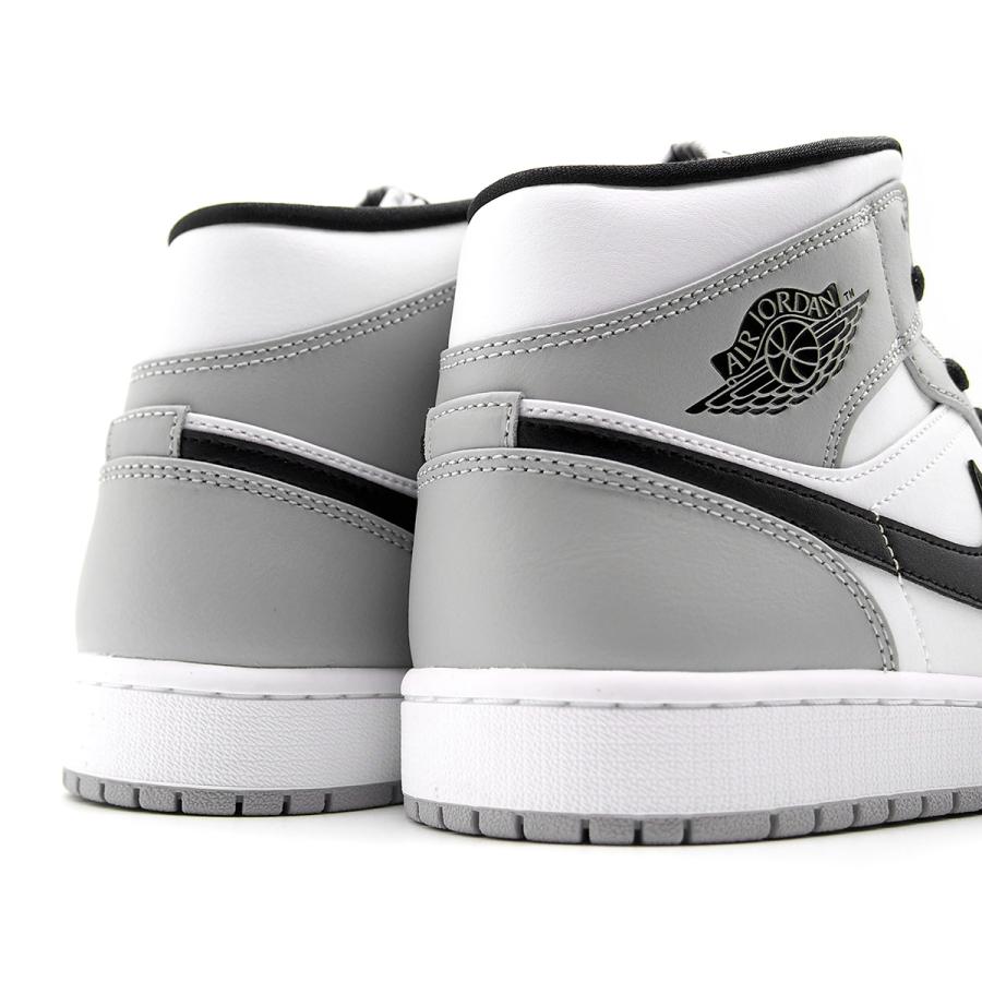 ナイキ エアジョーダン 1 ミッド ライトスモーク グレー/ブラック ホワイト メンズ スニーカー 2024年復刻版 NIKE AIR JORDAN 1 MID 554724-092｜joyfoot｜07