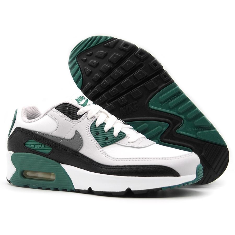 NIKE AIR MAX 90 LTR GS ナイキ エア マックス 90 レザー GS レディース EVERGREEN AURA/SUMMIT WHITE/VAST GREY/COOL GREY グリーン CD6864-300 NIKE（ナイキ） 【並行輸入品】ナイキ エアマックス 90 レザー GS NIKE
