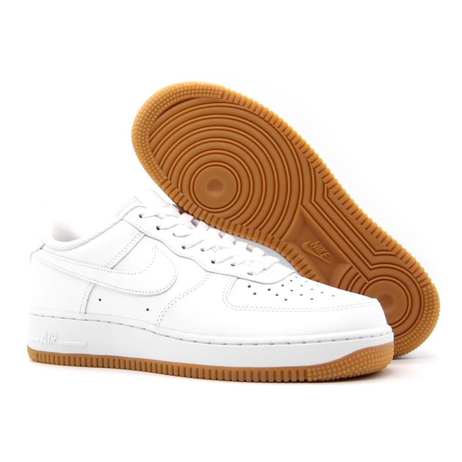 ナイキ エアフォース1 07 ホワイト/ホワイト-ガム ライトブラウン NIKE AIR FORCE 1 ’07 WHITE/WHITE-GUM LIGHT BROWN dj2739-100｜joyfoot｜08