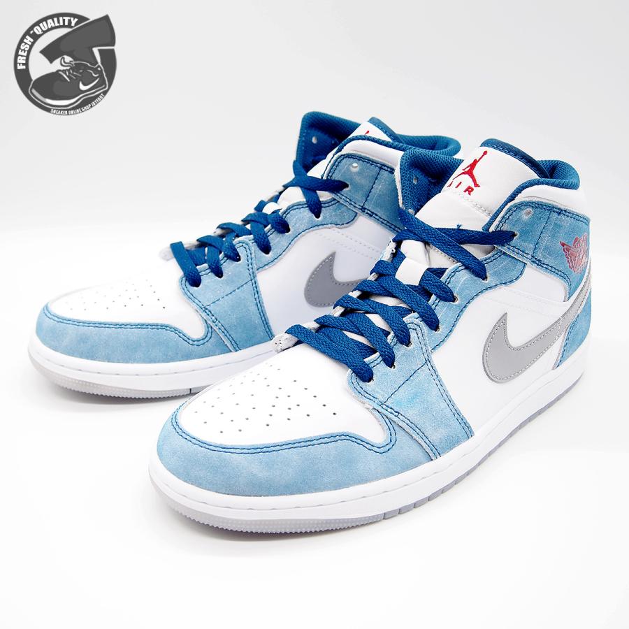 ナイキ エア ジョーダン ミッド SE メンズ スニーカー NIKE AIR JORDAN MID SE FRENCH BLUE/FIRE RED-WHITE-LT STEEL GREY dn3706-401 :dn3706-401:JOYFOOT SNEAKER ONLINE SHOP 通販 エアジョーダン AIR JORDAN ハイ 赤 レッド エアジョーダン