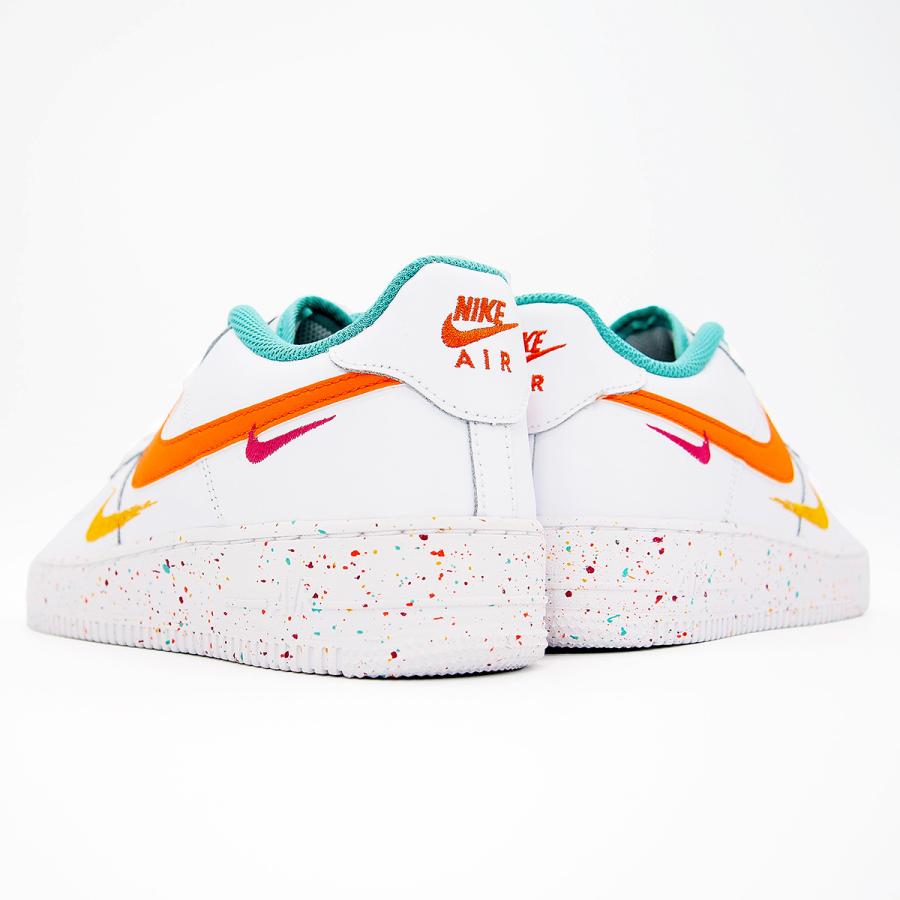 ナイキ エアフォース1 LV8 (GS) ホワイト/セーフティ オレンジ-ホワイト GSモデル レディース対応サイズ NIKE AIR FORCE 1 LV8 (GS) fd4626-181｜joyfoot｜04