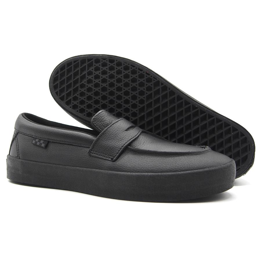 VANS ブラック ローファー　スニーカー VANS（ヴァンズ） 【並行輸入品】バンズ スケート ローファー レザー