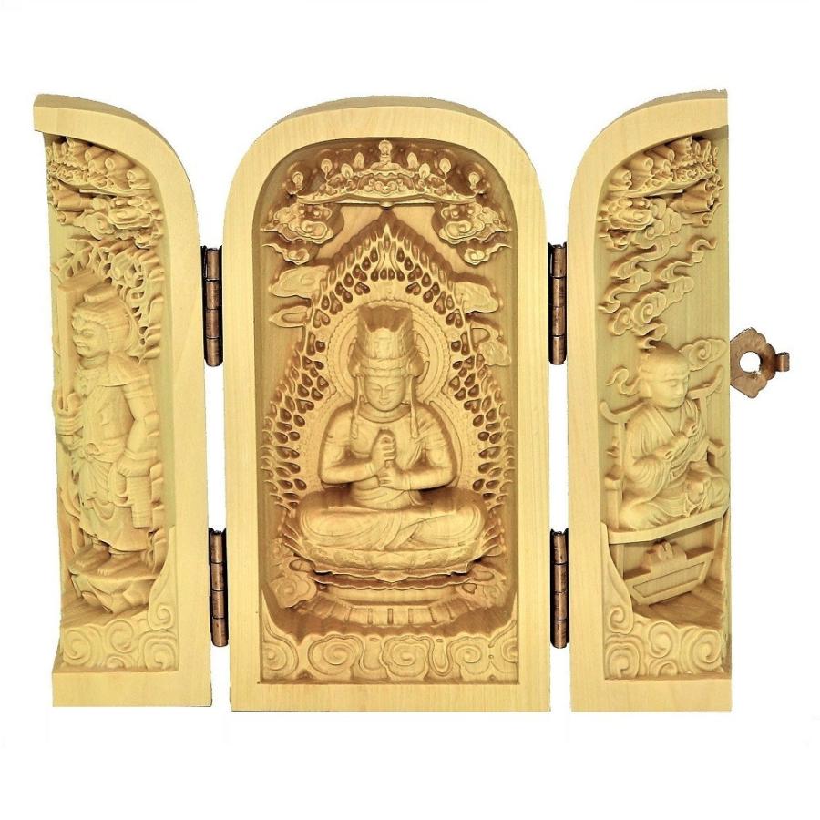 仏像 大日三尊 不動明王 大日如来 弘法大師 三開仏 木彫 ツゲ 仏像 大日三尊 不動明王 大日如来 弘法大師 三開仏 木彫 ツゲ