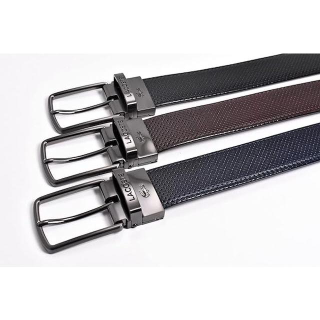 LACOSTE（ラコステ） メンズベルト ピン式 牛革 最大ウエスト約100cm