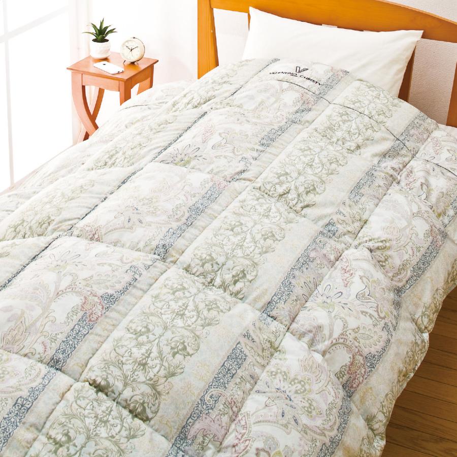 超お買得‼️レア◎新品ヴァレンティノ✨最高級✨羽毛✨羊毛組布団一式　ブルー日本製 ヴァレンティノ・クリスティー 羽毛布団バッグ入 VCF-425-7/2909-089