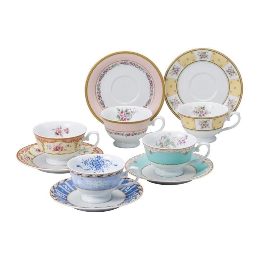 新品 NARUMI 5客アソート ティーカップ＆ソーサーセット ギフト好適品】5客セット ティーカップ&ソーサー カップソーサー