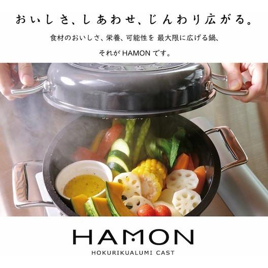 無水鍋 21cm 両手鍋 1台8役 ガス火専用 HAMON 薄桜色 日本製 北陸 