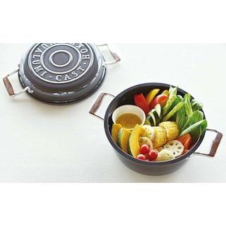 無水鍋 21cm 両手鍋 1台8役 ガス火専用 HAMON 薄桜色 日本製 北陸 