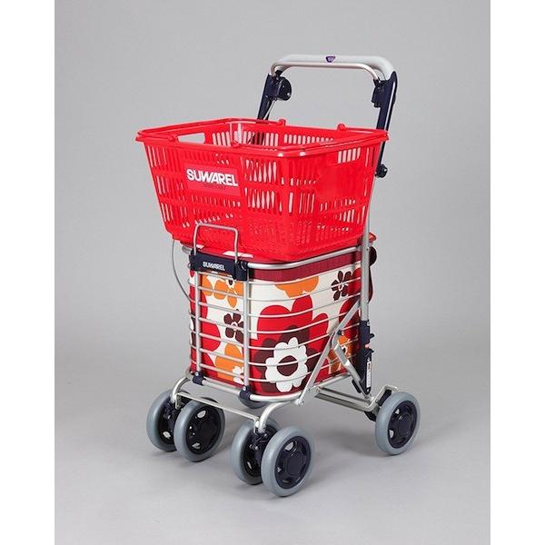 スワレルAS-0275 花柄イエロー ユーバ産業 座れるショッピングカート 美品 Uber（ユーバ） スワレル AS-0275 花柄イエロー ユーバ産業