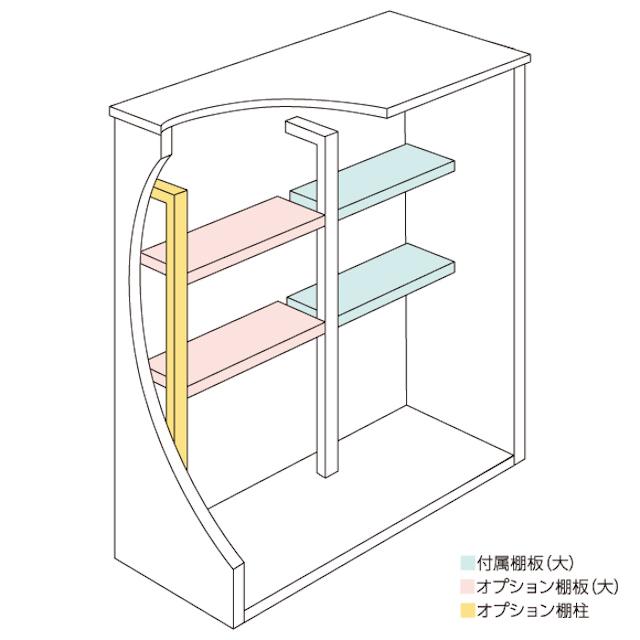 約0.85坪 　標準装備・棚板2枚 物置 屋外 中・大型 EL-2212-GK　ギングロ色 レスパス　サンキン物置 EL-2212_5