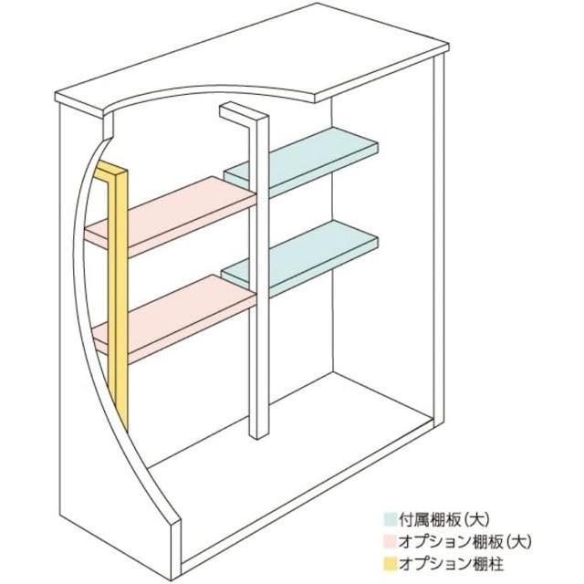 約1.23坪 　標準装備・棚板2枚 物置 屋外 中・大型 EL-2217-DW　ダークウッド色 レスパス　サンキン物置 EL-2217_5