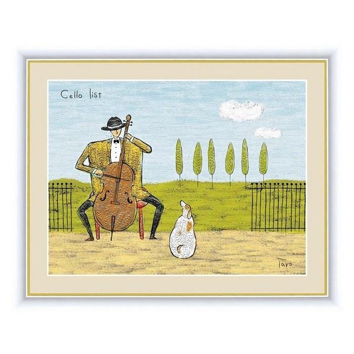 美しい アート額絵 チェロ弾き 作 橋北 太郎 F4サイズ 額飾り 42 34cm G4 Cq003 完売 Www Aqtsolutions Com