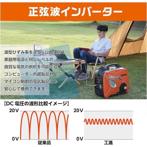 工進（KOSHIN） インバーター発電機 GV-29i ガソリンエンジン 家庭用
