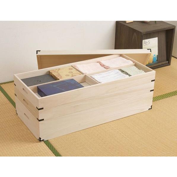 着物を約10から11枚収納 桐衣装箱 3段 桐箪笥 桐たんす 着物収納
