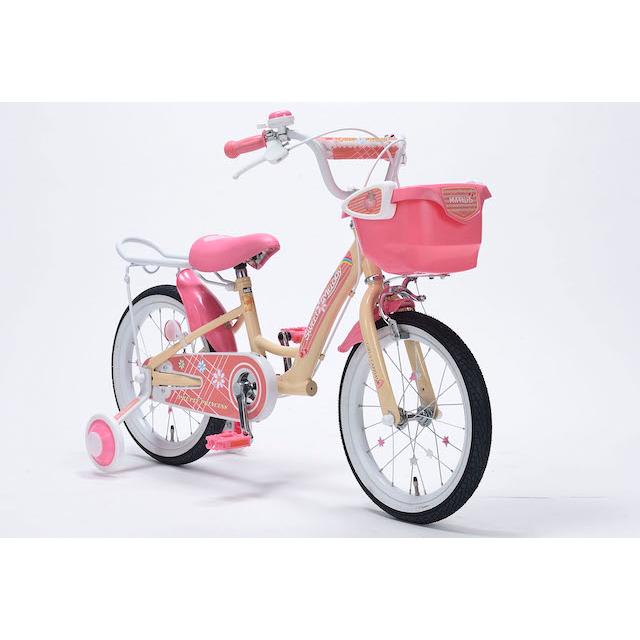 【色:アプリコット】MYPALLAS(マイパラス) 子供用自転車16インチ 女の 子供用自転車16 補助輪付 女の子用 MD-12 4色 ラベンダー