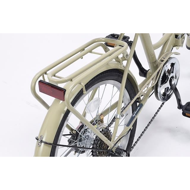 折り畳み自転車 20インチ シマノ6段変速機 カゴ付き LEDライト