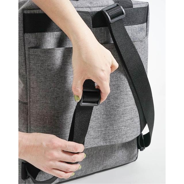 男性が使いやすいサイズ 29Lの大容量 サイドキャリーカート バックパック×キャリーカート ROLSER ロルサー T-SHOP MAXタイプ RS-005TS　ツイードGY　グレー色_10