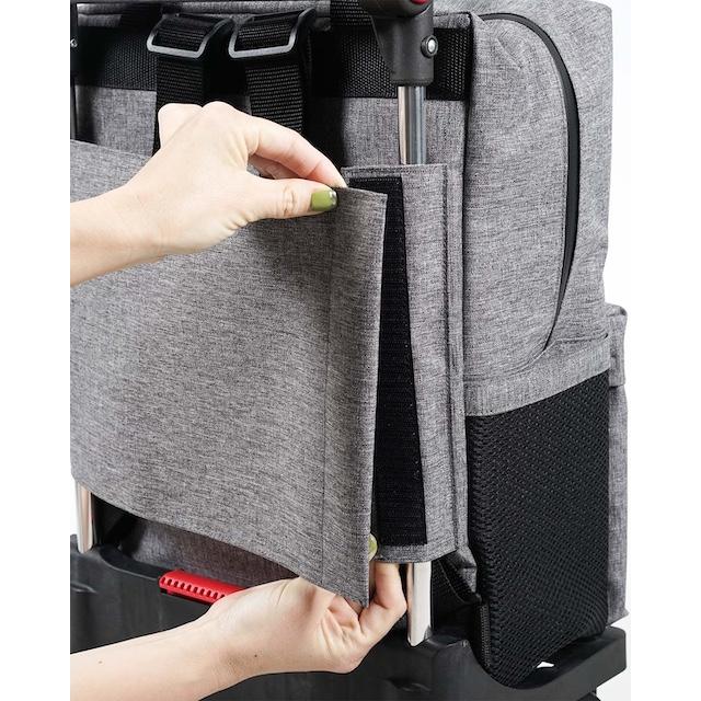 男性が使いやすいサイズ 29Lの大容量 サイドキャリーカート バックパック×キャリーカート ROLSER ロルサー T-SHOP MAXタイプ RS-005TS　ツイードGY　グレー色_11