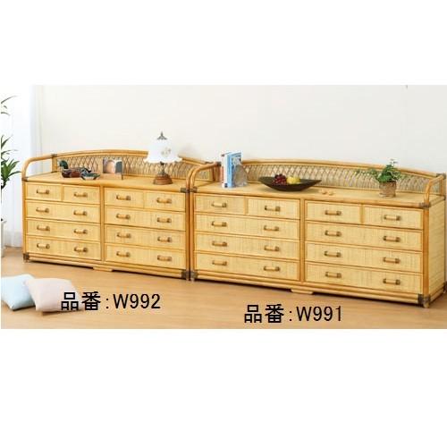 今枝商店 幅127×奥行37×高さ74cm チェスト 10杯 ワイドタイプ 籐